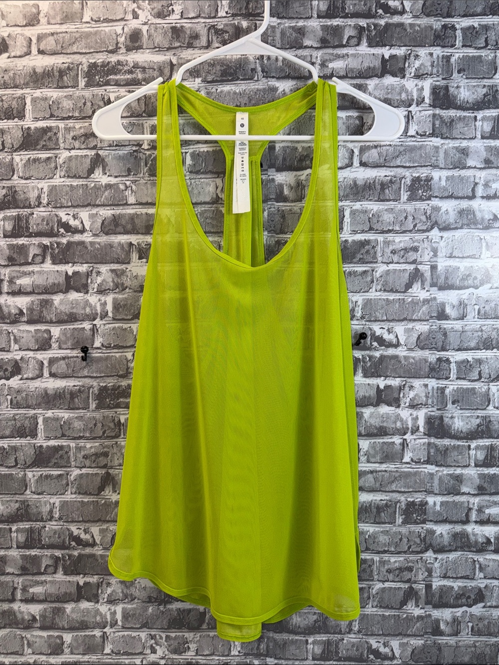 lululemon athletica Women's Lime Green Racerback Tank Top